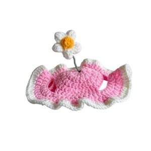 Crocheted Hat for Dog and Cats Holiday Pet Costume Knitted Headgear Dog Cats Birthday Props for Small Pet