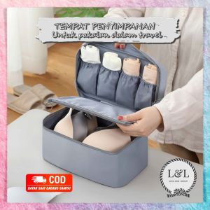 Tas Organizer Travel Pouch: Tempat Penyimpanan Pakaian Dalam Bra, Celana Dalam, dan Pembalut Serbaguna untuk Perjalanan