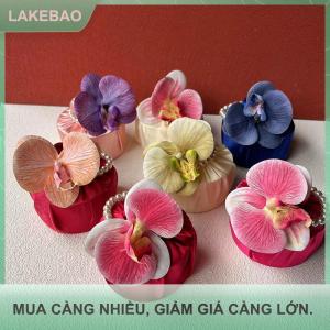 【LAKEBAO】 Vải hoa Knot Túi SATIN LỤA phong lan Túi xách jewerly bao bì hộp Wedding kẹo Túi