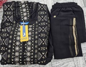TRADITIONAL DESIGNER KURTIS WITH FRONT SLIT AND PLAZZO PANT