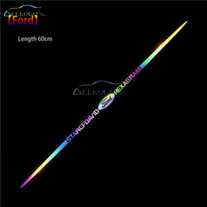 ACEGOGO สติกเกอร์ติดรถ1ชิ้นเลเซอร์สีสติ๊กเกอร์ตกแต่งสะท้อนแสงกันน้ำอุปกรณ์เสริมสำหรับรถฟอร์ดเทอริทอรี่ Transit Everest Ecosport Ranger Raptor Fiesta Focus Mustang