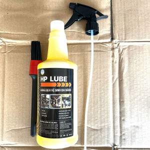 Bộ Chăm Sóc Xe Gồm Dưỡng Sên BZ + Chai Tẩy Rửa Nhông Sên Dĩa Kết Hợp Rửa Xe HP Lube Super Clean 850ML Kèm Bàn Chải Khăn