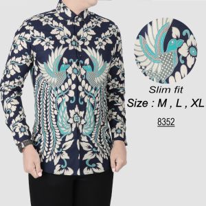 herplusman Baju Kemeja Batik Pria Slim fit Original Modern F1J07
