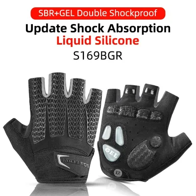 ROCKBROS Găng Tay Xe Đạp Găng Tay Đạp Xe Nửa Ngón Thoáng Khí Dành Cho Nam Nữ Mùa Hè Găng Tay Chống Sốc Nâng Tạ Tập Gym Thể Dục Thể Thao Ngoài Trời Xe Đạp Đường Trường Leo Núi