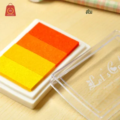 หมึกสแตมป์ มีให้เลือก 6 เฉดสีหมึกปั๊มไล่เฉดสีจากอ่อนไปเข้ม หมึกปั๊ม