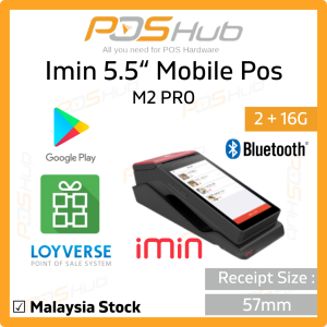 IMIN M2-Pro Mobile POS Android Terminal with 58mm Printer  2+16GB