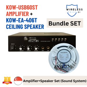 [SG LOCAL] Ceiling Speaker with Transformer Amplifier Standalone and Bundle Set Sound System Wireless Solution