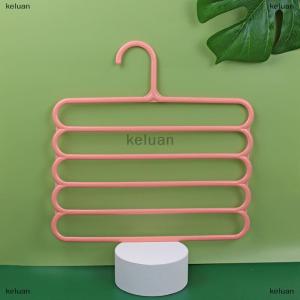 {keluan} Clothes Hangers Trousers Hangers Holders Closet Storage Organizers 5 Layers Pants Towel Scarfs Racks Storage Organization