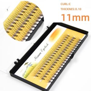 10-12mm Single False Eyelash Extension 10D/20d C Curl D Curl Natural Style High Quality Eyelash Yellow Natural Extension Reusable False Eyelash