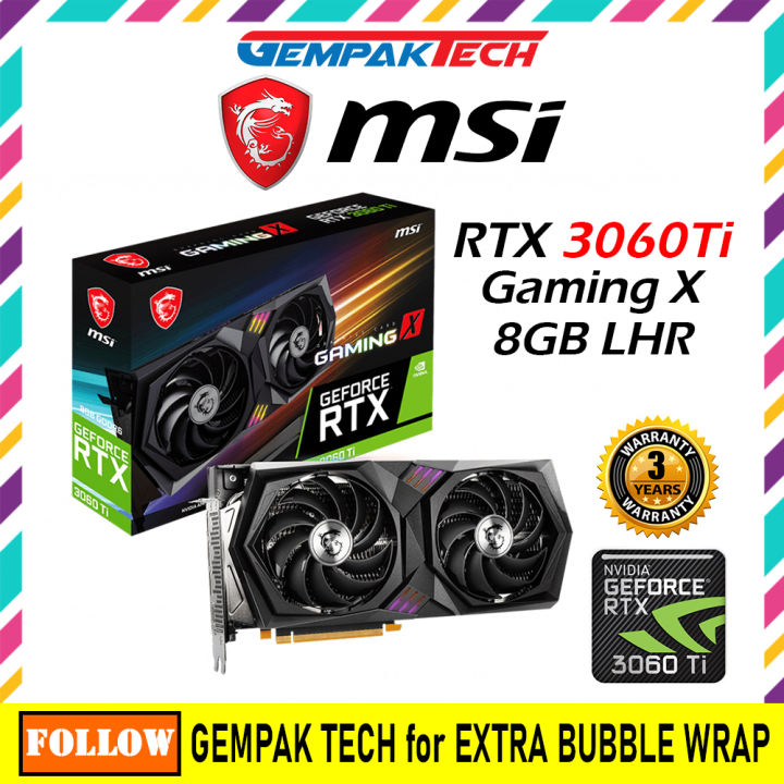 MSI GeForce RTX 3060 Ti GAMING X 8GB Graphic Card Nvidia RTX3060