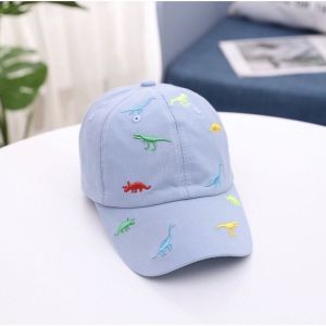 TOPI BASEBALL ANAK LAKI LAKI PEREMPUAN MOTIF DINO BORDIR FULL GRATIS NAMA