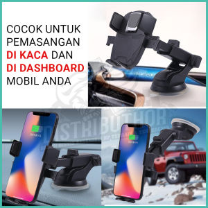Holder Mobil NB HD19: Tempat Dudukan HP Sandaran Handphone Car Phone Stand Mount Universal