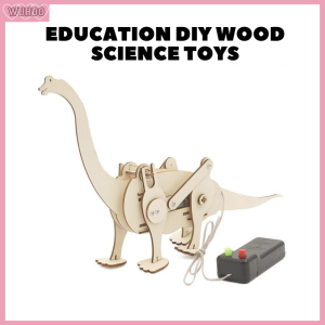 STEM EDUCATION DIY Wire Control Electronic Brachiosaurus Scientific Toys Kit Wooden Educational Science Experiment Material