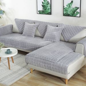 【Xmas】COD ผ้าคลุมโซฟา ผ้าสักหลาด ผ้าคลุมฟอร์นิเจอร์สไตล์นอร์ดิก กันลื่น ซักทําความสะอาดได้ 5 ขนาด