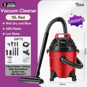 TIXX Vacuum Cleaner for house Dry/Wet and Blow 3 in 1 15L Vacuum Cleaner 1200W Suit for Bed/Sofa/Car