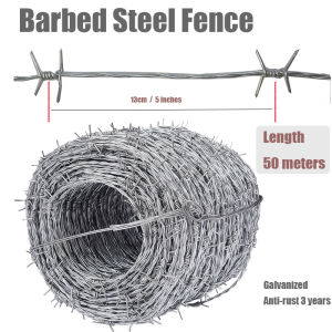 50/100/200 meters of wire rolling mesh barbed wire anti-climbing guardrail galvanized anti-rust steel wire"