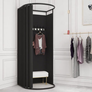 Shopping mall Temporary Mobile Dressing Fitting Retail Room Clothing Store Landing Portable Foldable Display Rack Store 试衣间
