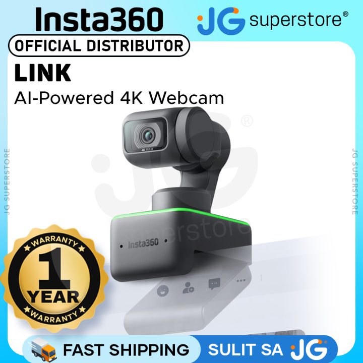 Insta360 Link UHD 4K AI Webcam with AI Tracking, 1/2" Sensor, Privacy ...