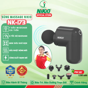 Máy massage cầm tay siêu mini Nikio NK-173 - Có đầu nhiệt nóng thế hệ mới