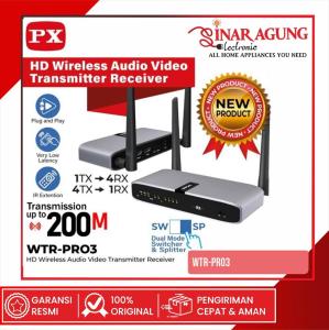 [COD] PX WIRELESS TRANSMITTER VIDEO AUDIO RECEIVER HDMI EXTENDER WTRPRO3 / WTR-PRO3 GARANSI RESMI