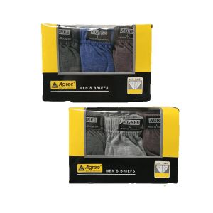 Grosir 6 Pcs Celana Dalam Pria Dewasa Agree Kuning Art 8887 | Celana Dalem Cowok Bahan Katun Nyaman