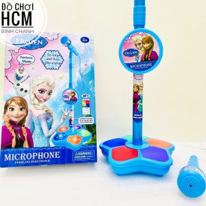 [MỚI] Đồ chơi giải trí micro âm nhạc elsa anna thu phát âm thanh mô phỏng mic thật cho bé tập hát karaoke làm ca sĩ