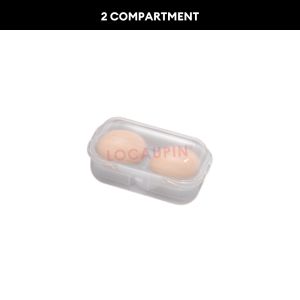 Locaupin Kitchen Egg Organizer Storage with Removable Compartment Egg Storage Box Portable Egg Holder Outdoor Indoor Use