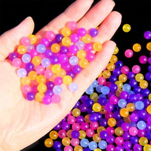 100Pcs 8mm Round Acrylic Spacer Beads Ultraviolet Color Changing Beads For DIY Bracelet Necklace Earrings Accessories