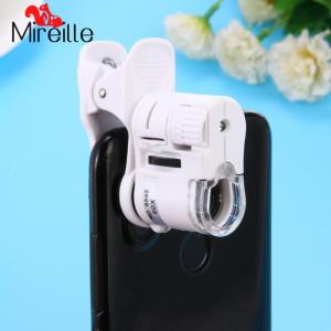 Mireille Universal 60X Phone Microscope with LED Light ABS Zoom Micro Camera Portable with Battery for Kids Adults for Mobile Smartphones