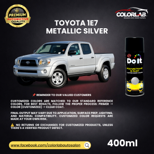 Custom-Made Spray Paint 400ml - TOYOTA 1E4 METALLIC SILVER