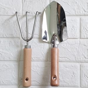 Bộ đôi xẻng+cào INOX 304 dụng cụ làm vườn cao cấp đến từ NHẬT BẢN