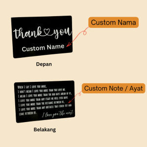 Diy Engrave Custom Metal Wallet Insert Gift Card for Men Women Valentine Anniversary Birthday Gift Ukir Nama Plate8654