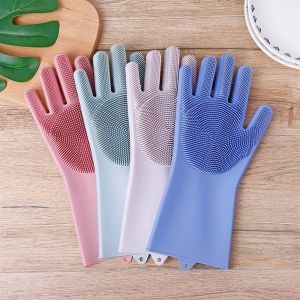 Combo 3 đôi bao Tay Rửa Chén Silicon Găng Tay Rửa Chén Bát Silicon Vệ Sinh Nhà Cửa Đa Năng Dễ Sử Dụng