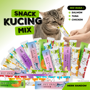 Snack Kucing Premium 1Kg / Pet Strip Snack Kucing Penggemuk/ Snack Makanan Kucing Basah/ Makanan Wet Cat Food Creamy Treats