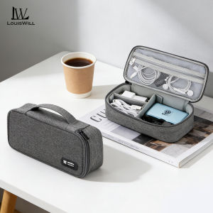 LouisWill Digital Storage Bag Travel Organizer Electronic Gadget Bag USB Cable Storage Bags Large Cable Organizer Bag Accessories U Disk Hard Drive Accessories Storage Bag