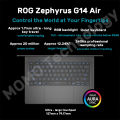 2025 ASUS ROG Zephyrus G14 Air|ASUS ROG Gaming Laptop|ASUS Gaming Laptop|ASUS Laptop 14inch 2.8K 240Hz Screen|AMD Ryzen™ AI 9 HX 370 RTX5080/RTX5070Ti 32GB RAM 1TB SSD|ROG Gaming Laptop. 