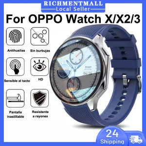 【✅SG LOCAL STOCK🔥】RICHMENTMALL Watch Screen Protector For OPPO Watch X / OPPO Watch X2  / OPPO Watch X2 Mini Clear Tempered Glass Screen Protector HD Clear 9H Hardness Anti-Scratch Soft-Touch Bubble-Free Installation Tempered Glass Screen Film