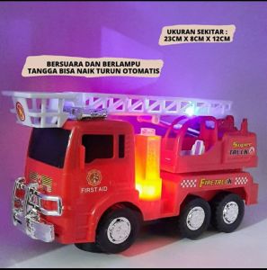 promo mainan mobil pemadam kebakaran fire truck damkar berlampu dan serine pemadam
