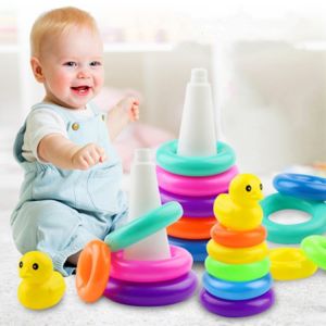 ห่วงโยนเป็ด🐥 5-9ชั้น ห่วงเล่น ห่วงเรียงสี ของเล่นฝึกทักษะ กล้ามเนื้อ สมอง ล่าสุดสำหรับเด็ก