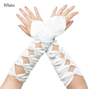 BETTERFORM Wedding Fingerless Elastic Bridal Gloves Long Elbow Gloves Satin