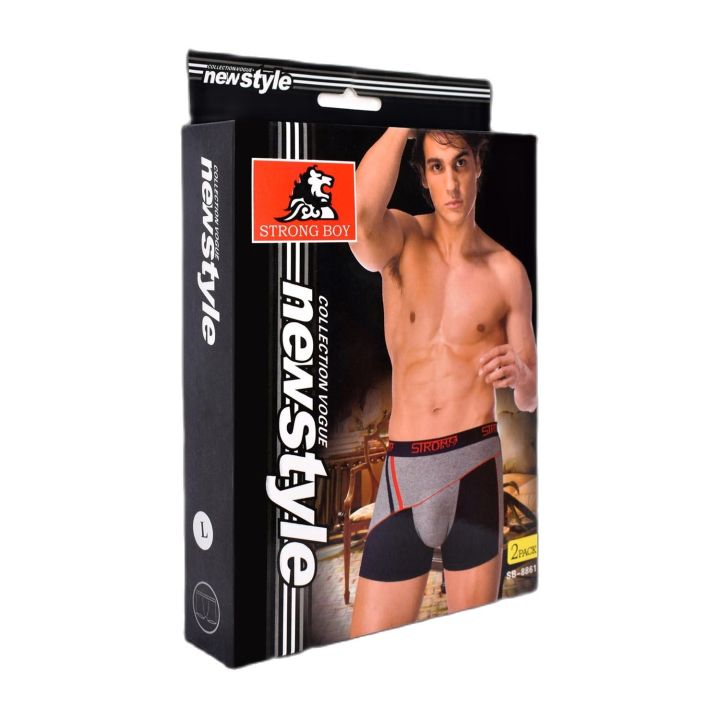 2pcs Strong Boy Men's Boxer Briefs Men's Underwear Antibacterial Briefs  (MERLEN25)