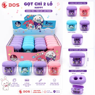 Combo 3 Cái Chuốt Gọt Bút Chì 2 Lỗ No.80018 Hình Kuromi Siêu Cute Dễ Thương Cho Học Sinh