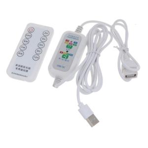 5V 200cm 4-speed Remote Control Switch 2-12 Hour Timing Power Cable for USB Powered Desk Fan USB LED Light and more