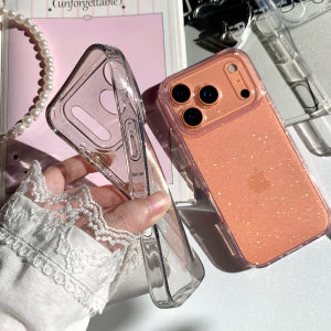 Sparkling Glitter Clear Soft TPU Case For iPhone 18 17 Air 16 15 14 13 Pro Max Plus Bling Transparent Protection Silicone Cover
