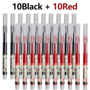 20ชิ้นปากกาหมึกเจลคุณภาพสูง0.5มมเครื่องเขียนปากกาแห้งเร็วสีดำ/ สีฟ้า/สีแดงเครื่องเขียน