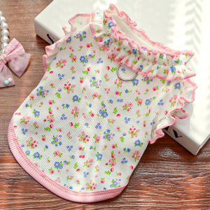N6MBRH Soft Puppy Floral Vest Cute Thin Design Cat Cake Skirt Pet Supplies Breathable Pet Princess Dress For Dogs and Cats