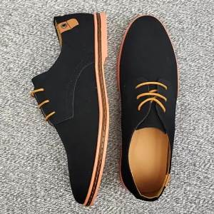Spring Suede Leather Men Shoes Oxford Casual Classic Sneakers Comfortable Footwear Dress Shoes Large Size Flats