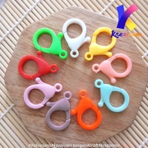 Kokot udang plastik 30mm warna random isian per 10 pcs