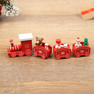 Wooden Christmas Train  Mini Train Decor for Christmas Party Christmas Train Ornament Gift