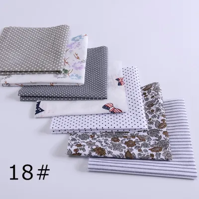 7pcs/lot DIY cotton Fabric Printed Cloth Sewing Quilting Fabrics for Patchwork Needlework Handmade Accessories T7866